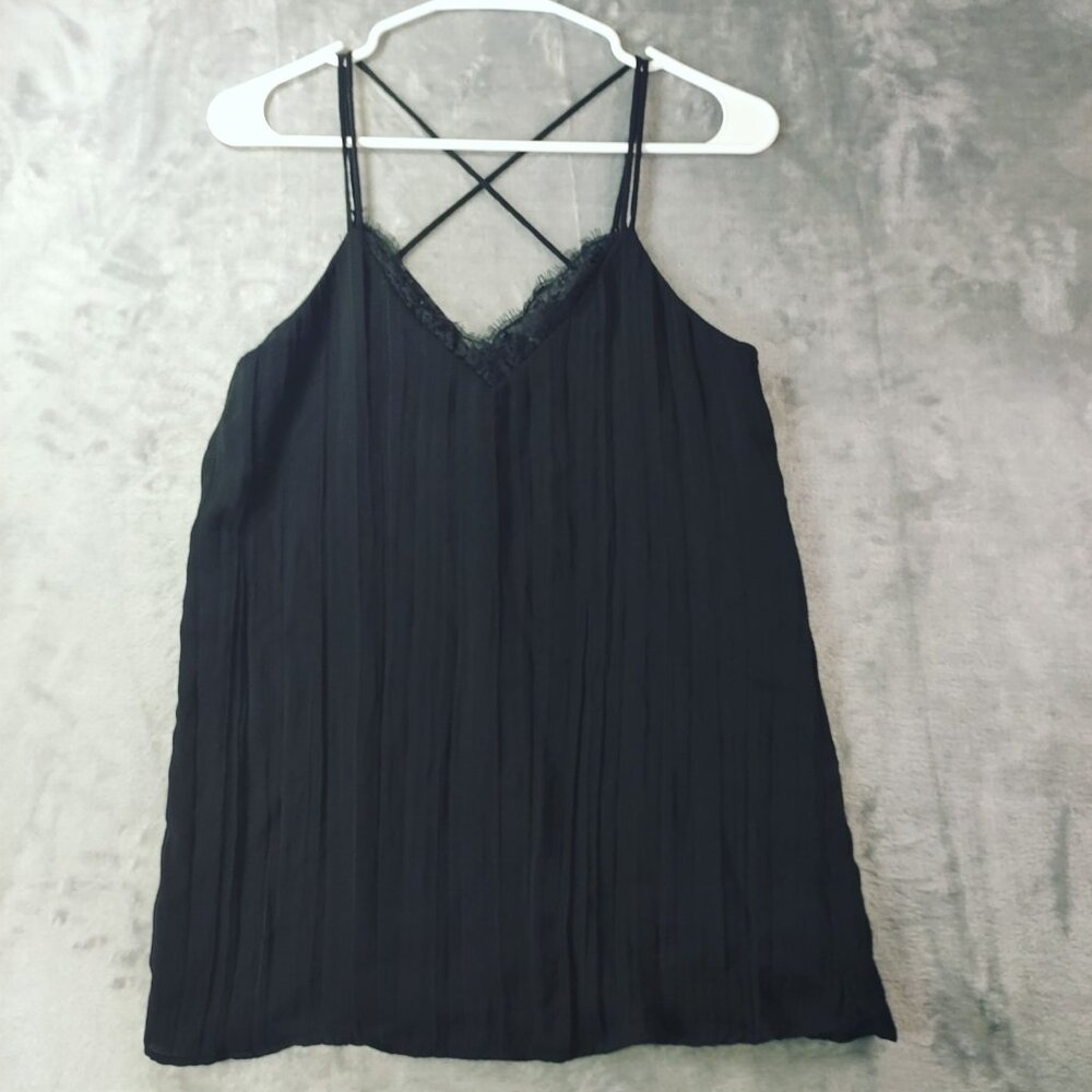 Zara TRF Collection Womens Black Slip Dress XS Spaghetti Strap Crisscross Vibes